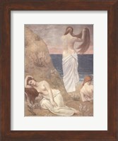 Framed Young Women at the Sea Shore (petite version)