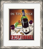 Framed Du Vin Rouge Exceptionnel
