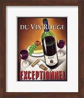 Framed Du Vin Rouge Exceptionnel