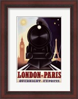 Framed London-Paris Overnight Express