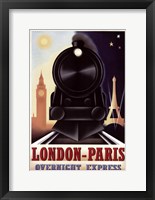 Framed London-Paris Overnight Express