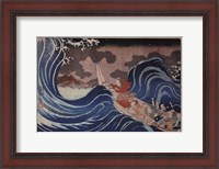 Framed Nichiren Calms a Storm in Kakuda
