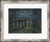 Framed Starry Night Over the Rhone