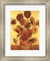 Framed Sunflowers on Gold, 1888