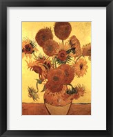 Framed Sunflowers on Gold, 1888