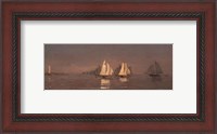 Framed Gloucester, Mackerel Fleet at Dawn, 1884