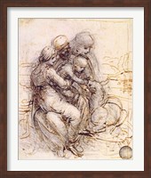 Framed Virgin and Child with St. Anne
