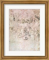 Framed Composition sketch for The Adoration of the Magi, 1481