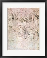 Framed Composition sketch for The Adoration of the Magi, 1481