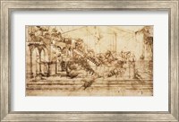 Framed Perspective Study for the Background of The Adoration of the Magi