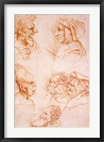 Framed Seven Studies of Grotesque Faces