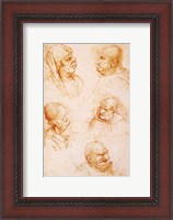 Framed Five Studies of Grotesque Faces