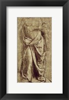 Framed Drapery Study for a Standing Figure Seen from the Front