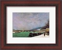 Framed Seine at the Pont d'Iena, Winter, 1875