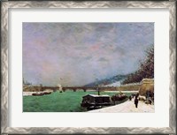 Framed Seine at the Pont d'Iena, Winter, 1875