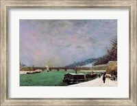 Framed Seine at the Pont d'Iena, Winter, 1875