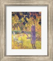 Framed Man Picking Fruit from a Tree, 1897