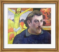 Framed Self Portrait with the Yellow Christ, 1890