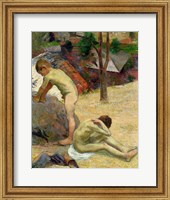 Framed Breton Boys Bathing, 1888