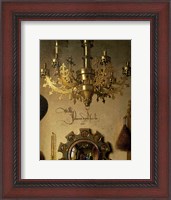 Framed Arnolfini Marriage (chandelier detail)