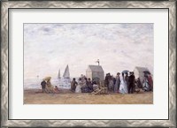 Framed Beach at Trouville, 1867