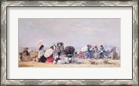 Framed Beach Scene, Trouville, 1873