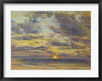 Framed Study of the Sky with Setting Sun, c.1862-70