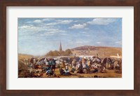 Framed Manet Family picnicking, 1866