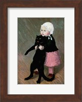 Framed Small Girl with a Cat, 1889