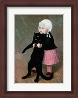 Framed Small Girl with a Cat, 1889