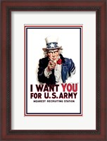 Framed Uncle Sam  - I Want You