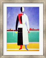 Framed Woman with a Rake