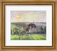 Framed Church and Farm of Eragny, 1895