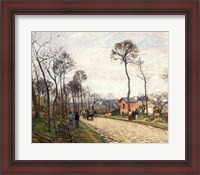 Framed Road from Louveciennes, 1870