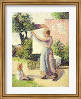 Framed Woman Hanging up the Washing, 1887
