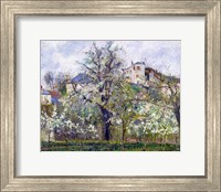 Framed Vegetable Garden with Trees in Blossom, Spring, Pontoise, 1877