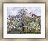 Framed Vegetable Garden with Trees in Blossom, Spring, Pontoise, 1877