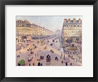 Framed Avenue de L'Opera, Paris, Sunlight, Winter Morning, c.1880