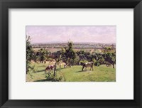 Framed Hillside of Vesinet, Yvelines, 1871