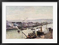 Framed Saint-Sever Port, Rouen, 1896
