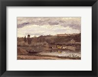 Framed Ferry at Varenne-Saint-Hilaire, 1864
