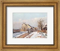Framed Road from Gisors to Pontoise, Snow Effect, 1872