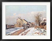 Framed Road from Gisors to Pontoise, Snow Effect, 1872