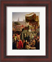 Framed St. Bernard Preaching the Second Crusade in Vezelay