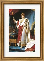 Framed Napoleon I in his coronation robe, c.1804