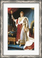 Framed Napoleon I in his coronation robe, c.1804