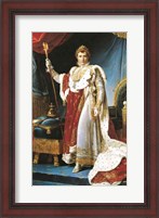 Framed Napoleon I in his coronation robe, c.1804