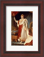 Framed Napoleon in Coronation Robes, c.1804