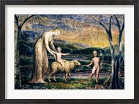 Framed Our Lady with the Infant Jesus Riding on a Lamb with St John