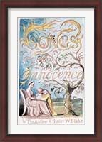 Framed Songs of Innocence; Title Page, 1789